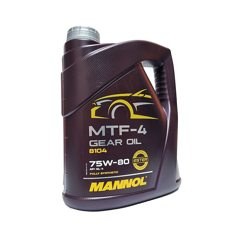 Трансмиссионное масло MANNOL MTF-4 Gear oil 8104 GL-4 75W80, 4л
